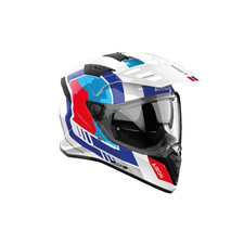 CASCO MOTO INTEGRALE DUAL AIROH BANDIT COLOR HORN WHITE GLOSS TOURING ADVENTURE