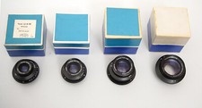 4 obiettivi Carl Zeiss Jena Tessar 50 75 105 135 mm confezione macro lens