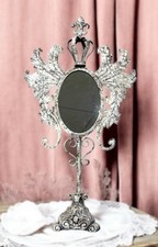 Clayre & Eef Specchio Shabby Chic Bianco Ali Corona Stile Antico Franc. Lily