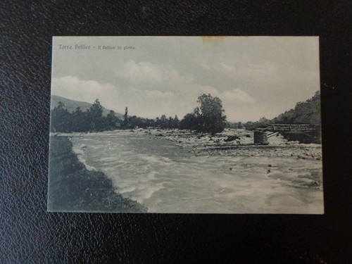 Cartolina torre pellice - pellice, fiume