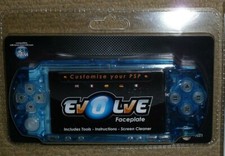 SONY PSP CONSOLE SLIM FASCIA ANTERIORE MOD KIT Cristallo Blu Chiaro - NUOVA!