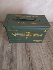 Cassetta Metallo Militare Portamunizioni 1500 Vintage 