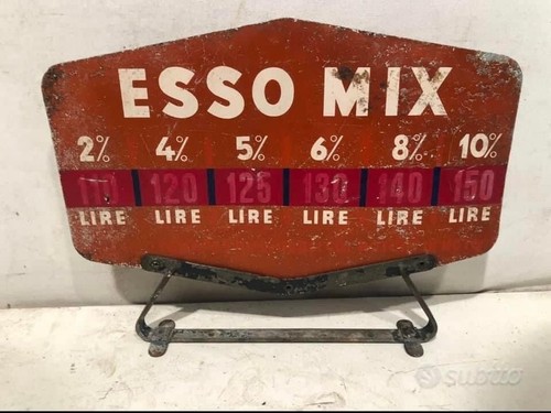 Esso mix rara tabella lamiera - tabella,