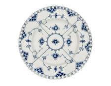 Royal Copenhagen Piatti da Pranzo Pizzo Pieno Scanalato Blu 1085 Diametro 23 cm