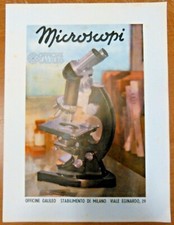 OFFICINE GALILEO MICROSCOPI pubblicità grafica originale 1941 reclame vintage 
