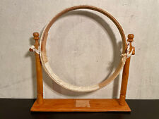 Antico telaio in legno con piede per ricamo diametro 38 cm