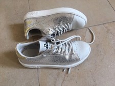 DIADORA HERITAGE DONNA USATE N. 37 - PELLE BIANCA / ORO