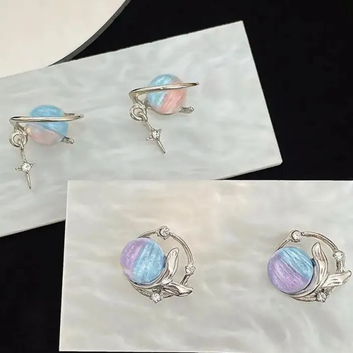 Orecchini coda pesce strass - orecchini,