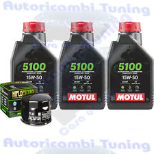 Kit Tagliando Olio Motul 5100 15W50 Per Aprilia SL 750 Shiver GT ABS 2009>2015