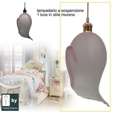 Lampadario in vetro sospensione da bagno ingresso cameretta cucina stile murano 
