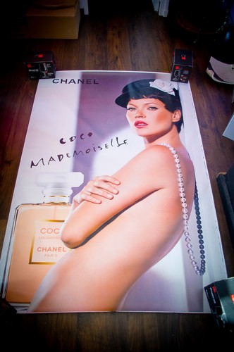 Chanel coco kate moss poster - coco,