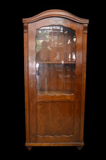 ANTICA VETRINA RESTAURATA MOBILE ANTIQUARIATO OTTOCENTO LEGNO MASSELLO
