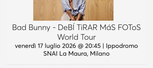Biglietti concerto bad bunny - biglietti,