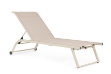 Lettino con Ruote Taylor Whisper in Alluminio e Textilene