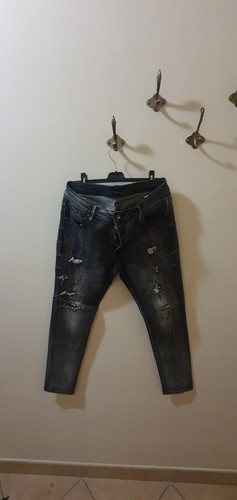 Pantalone uomo jeans nero tg50