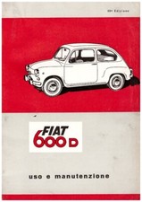 FIAT 600 FANALONA 1966 - MANUALE USO E MANUTENZIONE Driver’s  Handbook!!!