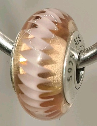 Charm murano zig zag rosa - murano,