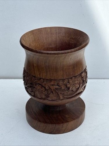 Vtg mcm solid turned wood - vtg,