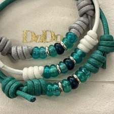 Dodo Pomellato 1 Bracciale Rondelle Plastica Verde Turchese Smeraldo Arg Tenaka