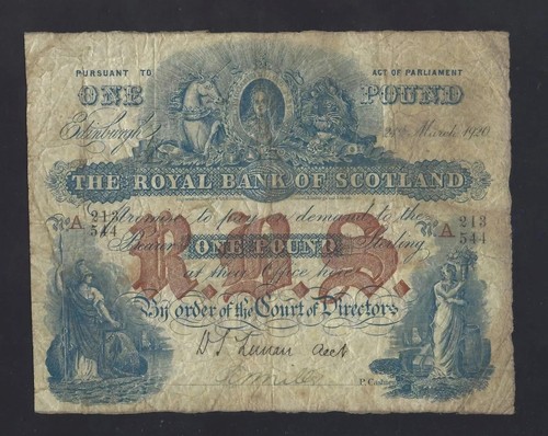 Scotland pound 1920 316 vf - scotland,
