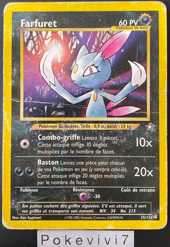 Carte pokémon farfuret - carte, 25/111
