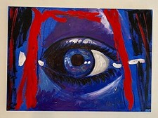 Antonio Sciacca Olio su Tela Dipinto 50x70 Quadro Arte Omaggio a Dario Argento