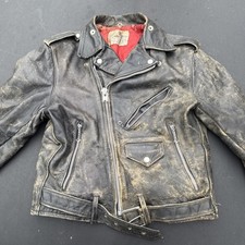 Giacca Moto Pelle Uomo Vintage