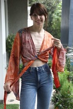 Blusa In Crepe Con Fiocco Top