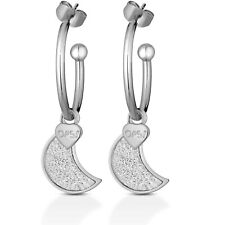 OPS OBJECTS OPSOR-438 ORECCHINI DONNA CERCHIO LUNA ACCIAIO LIST. 35€ SOTTOCOSTO