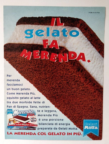 Pubblicita merenda piu - merenda, piu'
