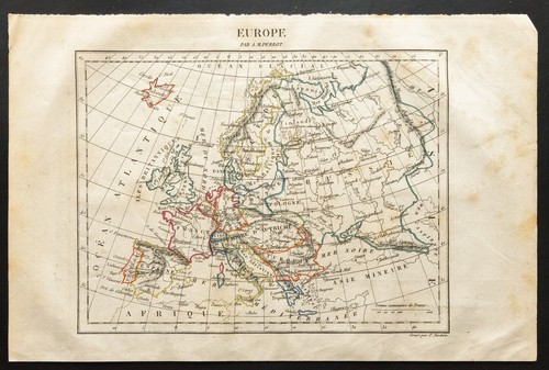 1843 europa carta antica - 1843,