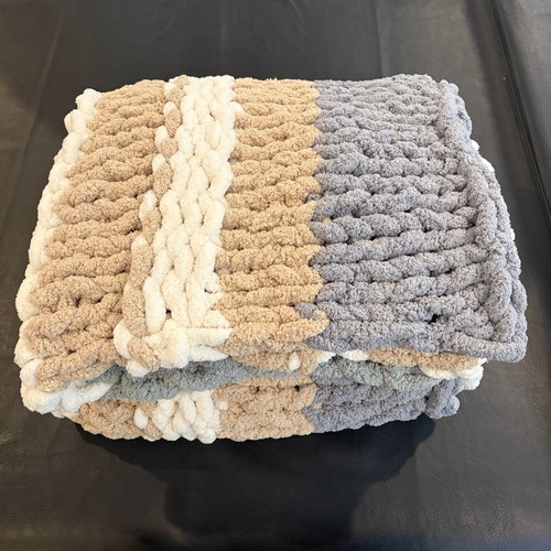 Coperta maglia grossa fatta - coperta, a