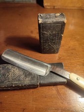 set vintage da collezione da barbiere, rasatura a mano libera