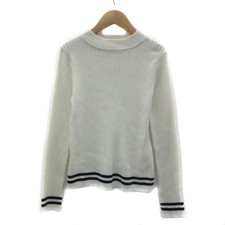 T-shirt Mila Owen maglia a costine manica lunga F bianca blu navy...