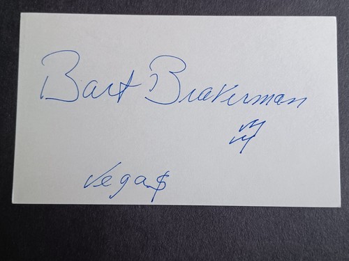 Carta indice firmata - , bart