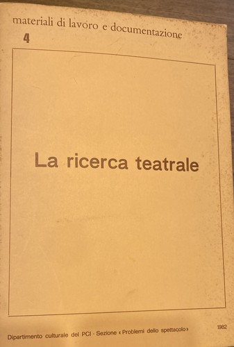Ricerca teatrale partito - ricerca,