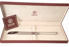 Coltello panettone pane stile Moderno in Argento 800 Schiavon con astuccio 4860