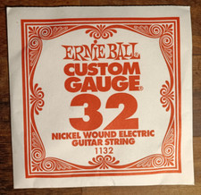 Ernie Ball 1032 Plain Steel Custom Gauce Corda x Chitarra Elettrica o Acustica