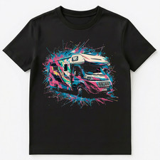 T-shirt grafica camper unisex