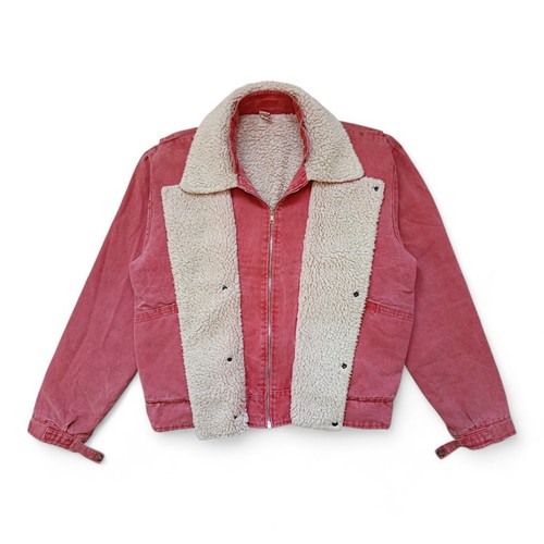 Vintage 80s archive red denim - red,