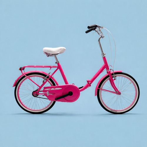Bici pieghevole fucsia - bici,