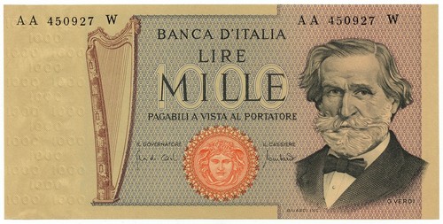 1000 lire giuseppe verdi - 1000, ii