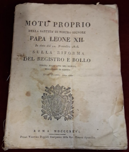 Motu proprio santita papa - proprio, santita'