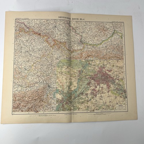 Stampa mappa antica deutsches - mappa,