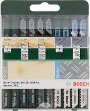 Set 10 Lame Bosch per Seghetto Alternativo Legno E Metallo con Codolo a T