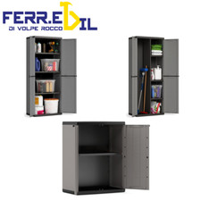 KETER Armadio JOLLY basso/portascope/tuttopiani da esterno in resina-grigio/nero