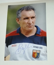 AUTOGRAFO OSVALDO BAGNOLI CT ALLENATORE FOTO MAGLIA GENOA SCUDETTO HELLAS VERONA