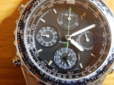 uomo uomo SEIKO Seiko Sky Pro 7T34-6A20 pilota militare