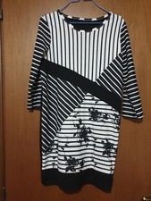 Abito/Vestito New Collection donna Fantasia righe e rose