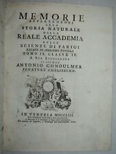 MEDICINA – fig. 1753 - 9 TAVOLE - memorie storia naturale